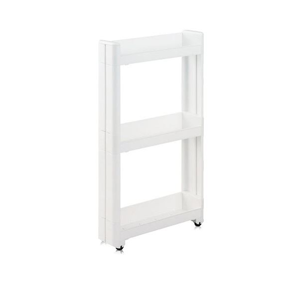 キッチン収納 収納棚 3段 約幅10.5cm ポリプロピレン すき間収納 スマートワゴンFit リビング ダイニング 台所