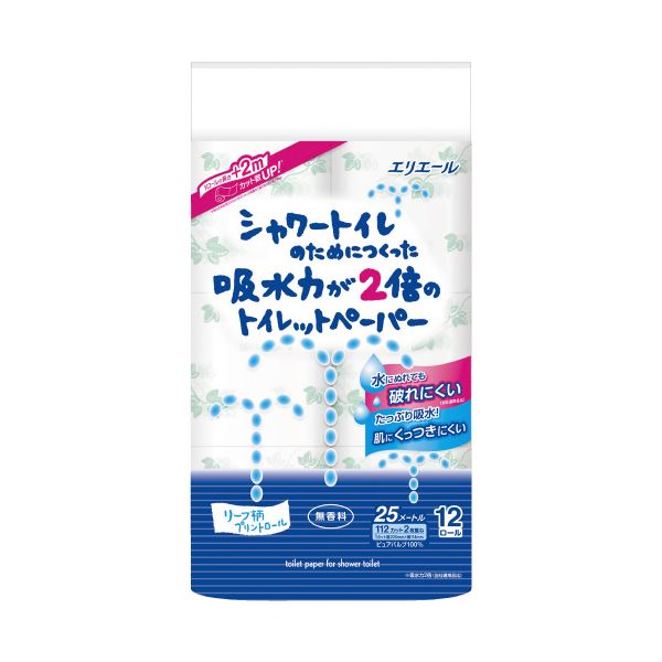 （まとめ）大王製紙 吸水力が2倍のトイレットペーパー12ロール×6P （×10セット）