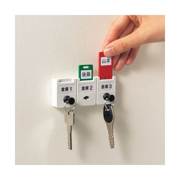 ライオン事務器 キートレーサーキーボックス 壁掛タイプ 10個吊 KT-10 1個