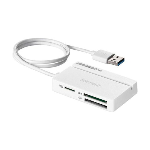 バッファロー USB3.0マルチカードリーダー スタンダード ホワイト BSCR100U3WH 1台 バッファロー USB3.0マルチカードリーダー スタンダード ホワイト BSCR100U3WH 1台
