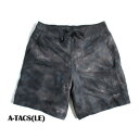 カモフラージュ ショート & スイムパンツ A-TACS(LE) XL ポリエステル 内メッシュ カモ柄 迷彩柄 ミリタリー スイムショーツ