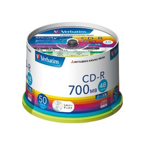 （まとめ）バーベイタム データ用CD-R700MB 4-48倍速 シルバー スピンドルケース SR80FC50V1 1パック(50枚) 【×3セット】