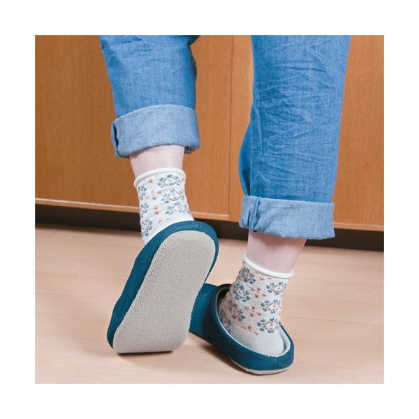 (まとめ) アズマ工業 おそうじスリッパ デニムグレー 1足 【×3セット】