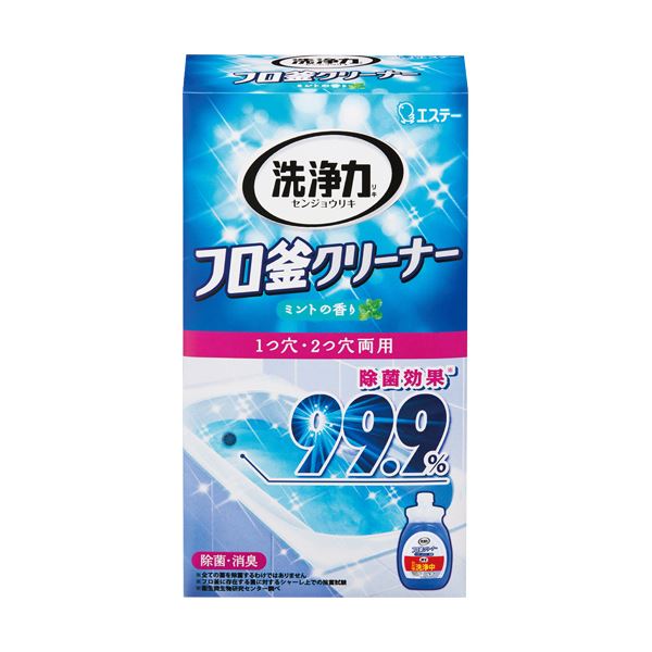 【ご注文について】お客様のご都合による商品のキャンセル・交換・返品・数量変更は一切承っておりません。ご注文の際は慎重にお選びの上、ご注文願います。【納期について】商品説明内に当店がご注文（ご入金）確認後、商品出荷までにかかる営業日数【出荷目安】を表記しています。※土曜・日曜・祝日・年末年始等、当店休業日を含まない営業日で表記しております。商品によっては一時的なメーカー欠品等により、表記の出荷予定日より更にお時間がかかる場合がございます。また、当該商品は他店舗でも在庫を共有しておりますので、在庫更新のタイミングにより在庫切れの場合、やむを得ずキャンセルさせて頂く可能性があります。【送料について】こちらは『同梱区分TS1 ： 1配送先690円（※沖縄県・離島への配送をご希望の場合は別途送料お見積り）』 が適用されます。但し、大型商品の場合など、追加の配送費用がかかることが判明した場合、ご注文後に追加送料がかかる旨のご連絡をさせて頂く場合ございますので予めご了承下さい。沖縄県・離島への配送や大型商品をご希望の場合、送料は自動計算されませんので、ご注文確認後、メールにてご連絡の上、送料の訂正を行わせて頂きます。※『異なる同梱区分の商品』を一緒にご注文頂いた場合は、同梱が出来ません。別配送となり追加送料がかかりますので、ご注文確認後に訂正の上、メールにてご連絡させて頂きます。（送料は自動計算されません。出荷は保留扱いとなります。）【ご注意】配達日はご指定頂けません。食品等の賞味期限・消費期限の残存日数のご指定は承ることが出来ません。メール便・定形外郵便等はご指定頂けません。一部商品を除きラッピング（包装）・のしがけは承ることが出来ません。配送業者のご指定不可。（まとめ）エステー 洗浄力 フロ釜クリーナー350g 1個【×10セット】■商品内容【ご注意事項】この商品は下記内容×10セットでお届けします。●1つ穴・2つ穴両用■商品スペック洗剤の種類：液体内容量：350g液性：弱アルカリ性成分：抗菌剤、界面活性剤(ポリオキシエチレンアルキルエーテル)、キレート剤その他仕様ミントの香り【キャンセル・返品について】商品注文後のキャンセル、返品はお断りさせて頂いております。予めご了承下さい。■送料・配送についての注意事項●本商品の出荷目安は【5 - 11営業日　※土日・祝除く】となります。●お取り寄せ商品のため、稀にご注文入れ違い等により欠品・遅延となる場合がございます。●本商品は仕入元より配送となるため、沖縄・離島への配送はできません。[ 909797 ]●広告文責：株式会社プロヴィジョン