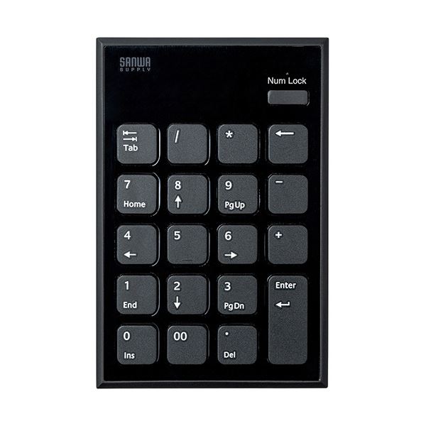 サンワサプライ 靜音Bluetoothテンキー ブラック NT-BT23BK 1個(gè)