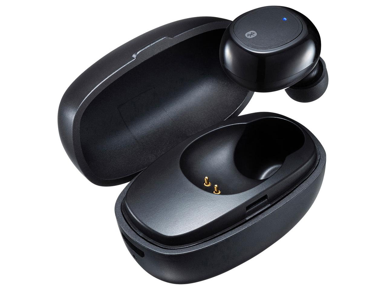 SANWASUPPLY サンワサプライ 超小型Bluetooth片耳ヘッドセット（充電ケース付き）　MM-BTMH52BK