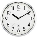 リズム時計工業 CITIZEN (シチズン) 掛け時計 スペイシーM522 強化 防滴 防塵 オフィス シルバー 4MG522-050