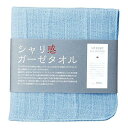 販促グッズ シャリ感ガーゼミニハンカチ ブルー SKG10050B