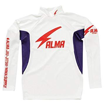 マーシャルワールド ALRH1-XS-WH サンダー ロングラッシュ ハイネック 白×紫 XS【新ロゴでの手配となります】