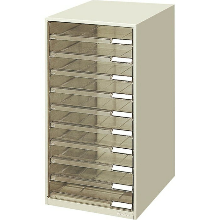 コクヨ レターケース透明プラスチックカルテタイプA4縦10段 (LC-C10M)