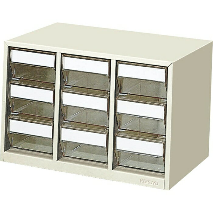 コクヨ 部品ケース3段 仕切板9枚入り ライトグレー (PC-33M)