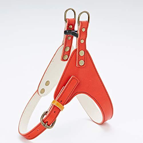 ペティオ アンティークレザースタイル ハーネスSSレッド