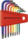 PB SWISS TOOLS 410.H6-25RB L型レインボーヘクスローブレンチセットパックナシ 410.H6-25RB
