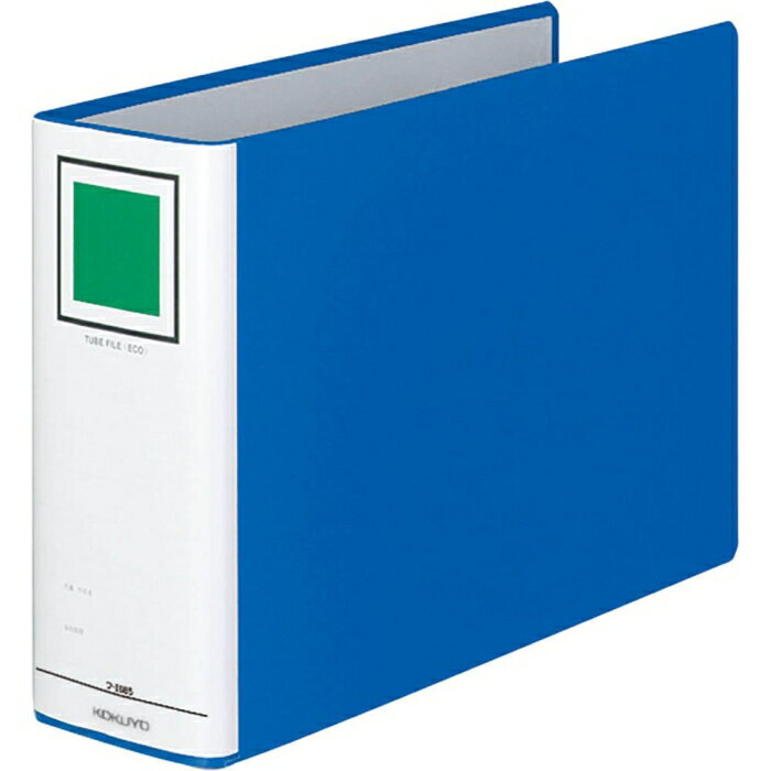 KOKUYO コクヨ チューブファイルエコ A4横 80mmとじ 2穴青 (フ-E685B)