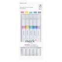 コクヨ(KOKUYO) コクヨ 蛍光ペン 1本で2色 マークタス カラータイプ 5本セット PM-MT200-5S