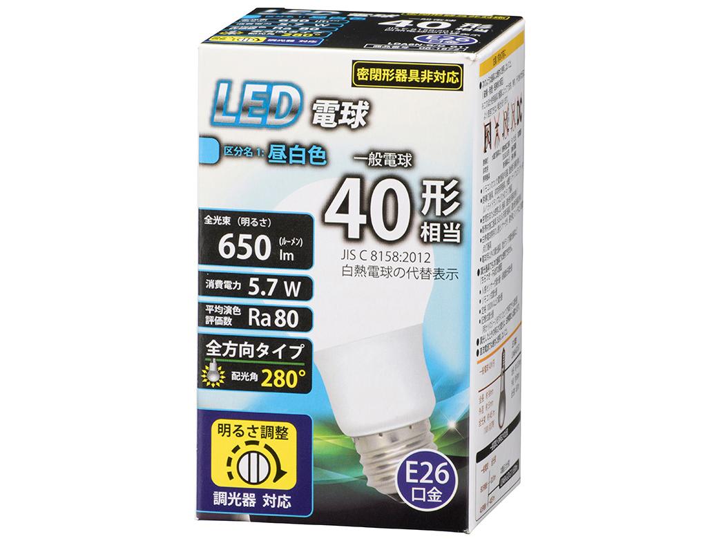OHM ŵ LEDŵ(40/650 lm//E26/280/Ĵб) LDA6N-G/D G11