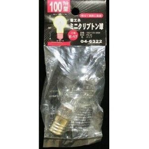OHM オーム電機 [ライト・照明＞クリプトンランプ] ミニクリプトン球PS45 100W型クリア