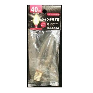 OHM オーム電機 [ライト・照明＞シャンデリア] シャンデリア球E17 40Wクリア