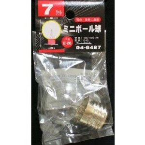 OHM オーム電機 ミニボール球G40 E26 7Wクリア