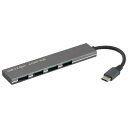 OHM オーム電機 【USB Type-Cコネクタ接続】USB3.2Gen1×4ポートハブ(アルミボディ) PC-SH4PC06-H(2)