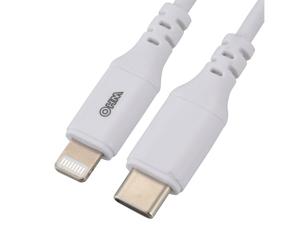 OHM ŵ USB 饤ȥ˥󥰥֥(USB Type-C/1.8m/ۥ磻) SIP-L18CH-W