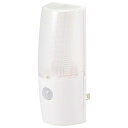 OHM オーム電機 LEDナイトライト(明暗・人感センサー式/25lm/昼光色/ホワイト) NIT-ALA6JCL-WN
