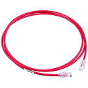 パンドウイット カテゴリ6A 超細径パッチコード(2m、赤) UTP28X2MRD(UTP28X2MRD)