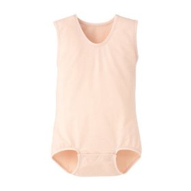 日本エンゼル ボディスーツ【ノースリーブ】 ベージュ L (7110)