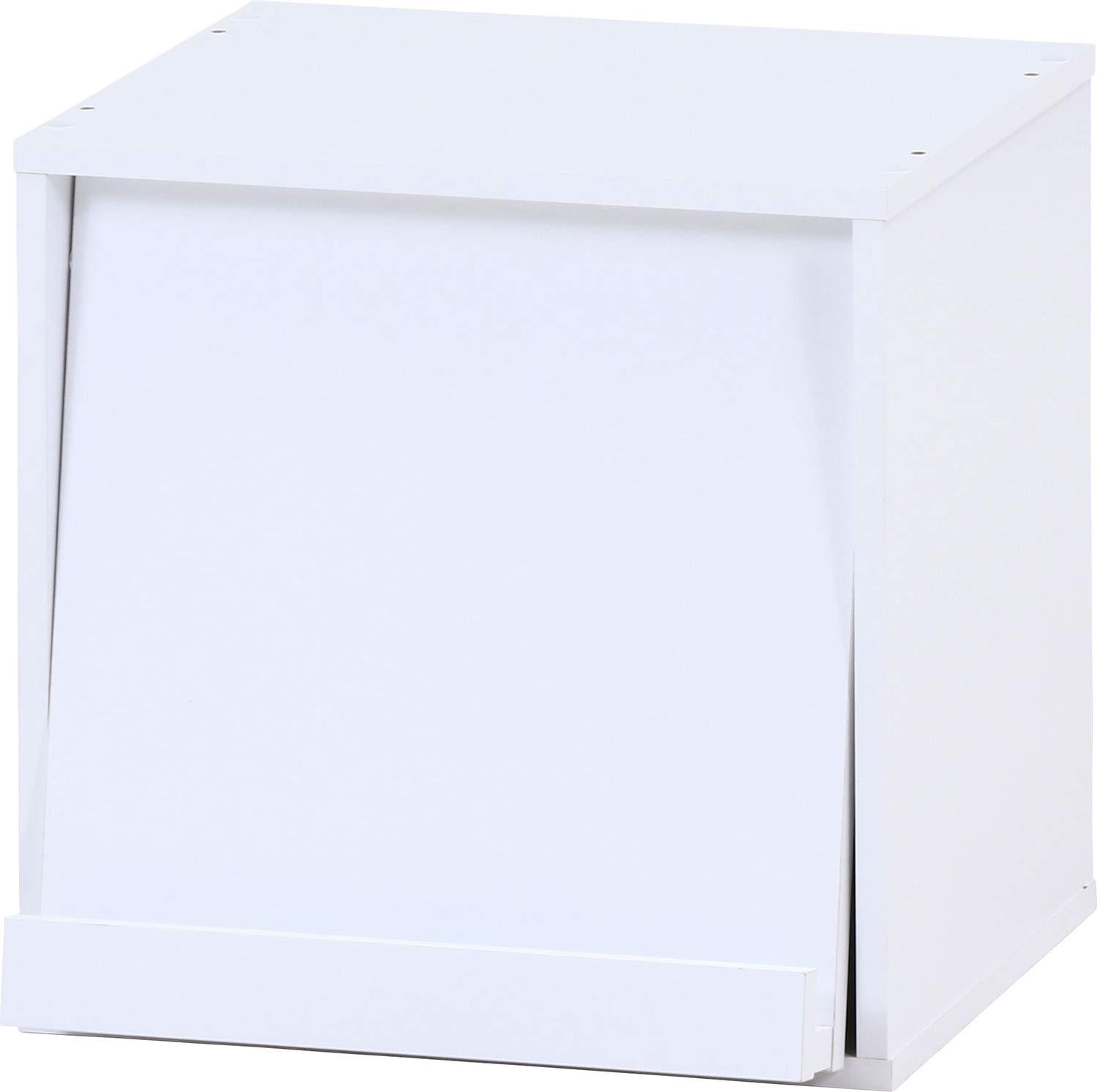 FUJIBOEKI 不二貿易 キューブボックス フラップ扉 WH 99894 型番:FBC489 カラー:WHITE ※北海道、沖縄、離島配送不可
