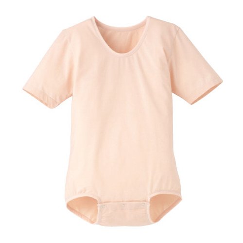 日本エンゼル ボディスーツ【半袖】 ベージュ LL (7110)