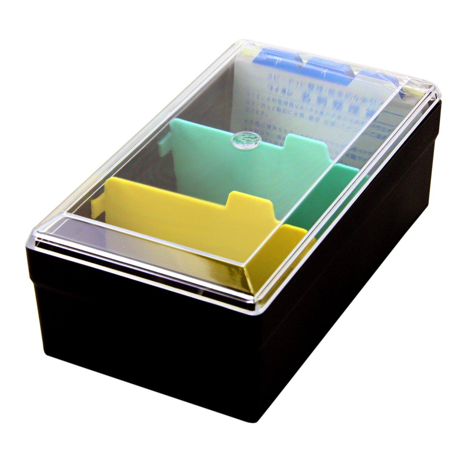 ライオン事務器 名刺整理箱 500枚 No.51-BK 黒