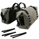 DOPPELGANGER ドッペルギャンガー ターポリンサイドバッグ 40L バイク用 固定用ベルト付属 メッシュポケット キャリングベルト DBT393-KH ※北海道、沖縄、離島配送不可