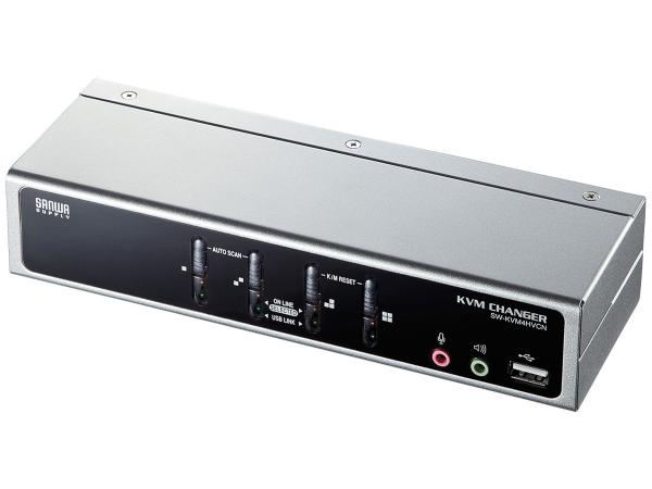 SANWASUPPLY サンワサプライ USB・PS/2コンソール両対応パソコン自動切替器（4：1）　品番：SW-KVM4HVCN