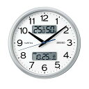 セイコークロック(Seiko Clock) セイコークロック 掛け時計 06:銀色メタリック 02:直径31cm 電波 アナログ カレンダー 温度 湿度 表示 ネクスタイム ZS251S