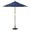 木製パラソル 210cm ネイビー 210NV