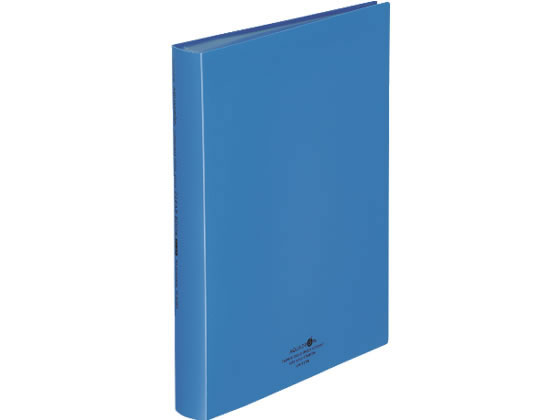クリヤーブックフラット AQUA DROPs A4 60ポケット 青 リヒトラブ N-5065-8