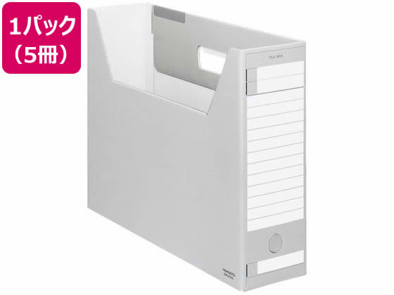 ファイルボックス-FS〈Dタイプ〉B4ヨコ 背幅102mm グレー 5冊 コクヨ B4-LFD-M