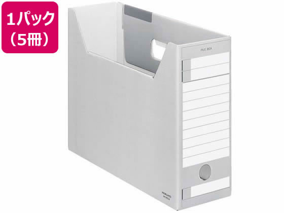 ファイルボックス-FS〈Eタイプ〉A4ヨコ 背幅102mm グレー 5冊 コクヨ A4-LFE-M