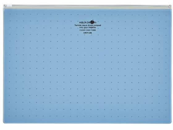 AQUADROPsクリヤーケース〈マチなし〉 A4 青 リヒトラブ F-5303-8
