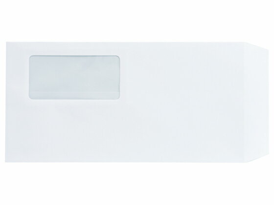 窓付封筒 長3ホワイト 100g／m2 100枚 ツバメ工業 W100-N3W