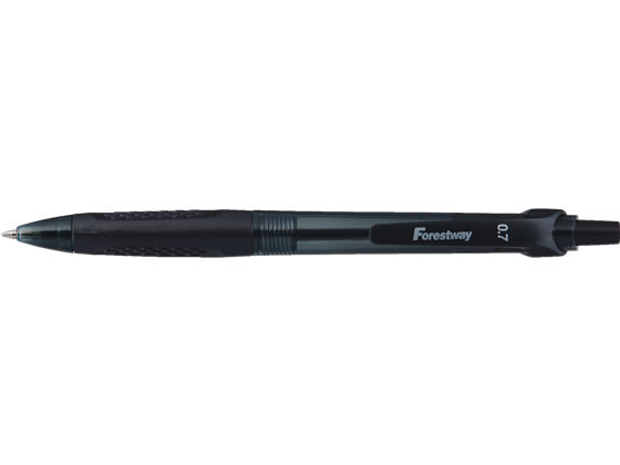 ノック式油性ボールペン 0.7mm 黒 Forestway FRW-536571