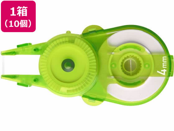 ホワイパースライド交換テープ 4mm ライムグリーン 10個 プラス 49560/WH114R10P