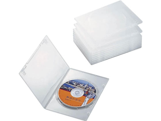 DVDスリムトールケース 10枚パック クリア エレコム CCD-DVDS03CR