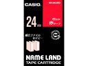 ネームランド 24mm 赤/白文字 カシオ計算機 XR24ARD