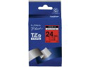 ラベルプリンター用ラミネートテープ24mm 赤/黒文字/TZe-451 ブラザー TZE451
