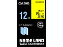 カシオ/ネームランドテープ 12mm蛍光黄/黒文字/XR-12FYW カシオ計算機 XR12FYW