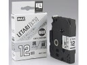 レタリテープ強粘ツヤ消し銀/黒12mm LM-L512BMK マックス LX90664