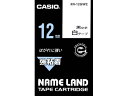 カシオ/ネームランド用テープ 強粘着 12mm 白/黒文字/XR-12GWE カシオ計算機 XR12GWE
