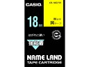 カシオ/ネームランド用テープ 強粘着 18mm 黄/黒文字/XR-18GYW カシオ計算機 XR18GYW