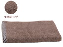 ボーダー入りフェイスタオル シルクブラウン 10枚セット 10300308